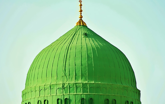 The Green Dome of the Mosque of Prophet Muhammad (peace be upon him) in Madinah