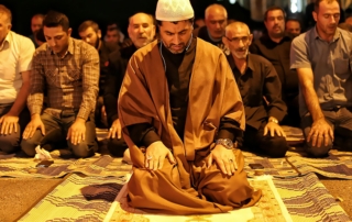 Muslim Men praying in Congregation
