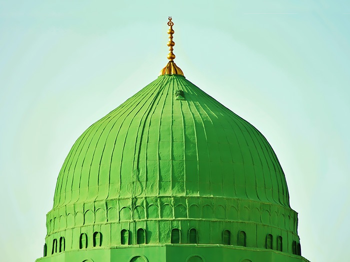 The Green Dome of the Mosque of Prophet Muhammad (peace be upon him) in Madinah