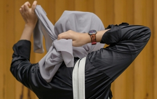 Woman wearing the hijab