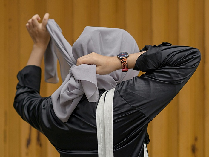Woman wearing the hijab