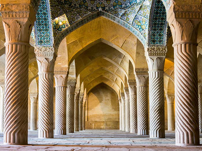 À l'intérieur de la mosquée